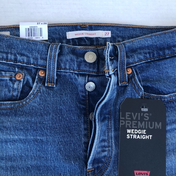 Levis Womens Wedgie Straight High Rise Jeans Sz 27 - Picture 11 of 12